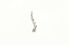 10K White Gold Graduated Diamond Journey Symbol Bar Pendant