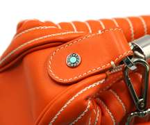 Tiffany & Co Smooth Calf Marlow Tubular Tangerine Leather Hobo Purse
