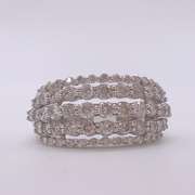 14kt Solid White Gold & Diamond Ring