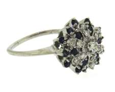 Dazzling White Gold Sapphire and Diamond Ring
