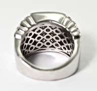 Impressive 14K White Gold Diamond Cluster