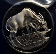 East African Wildlife Society 6 Sterling Silver Coins Lot.