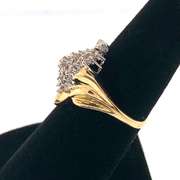 Fancy 10kt Waterfall Diamond Ring
