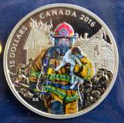 2016 Canadian $15 Silver Coins Colorized Heroes.
