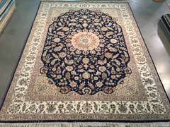 STUNNING SILK &WOOL PERSIAN KASHAN RUG 9x12.2