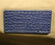 Authentic Versace Medusa Leather Blue Pebbled Shoulder Bag