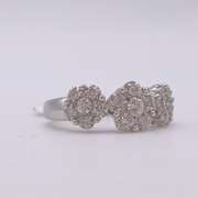 14kt Solid White Gold & Diamond Ring