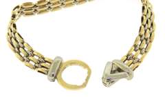 Outstanding 18kt Panther Link Bracelet with Fancy Clasp