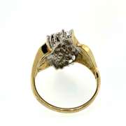 Fancy 10kt Waterfall Diamond Ring