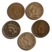 1859 1863 1864 CN 1864 1865 Indian Cents