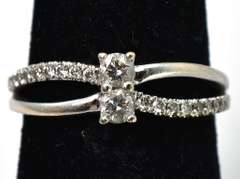 Sweet & Sparkly "Ever Us" Diamond Ring in White Gold