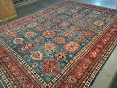 STUNNING FINE SUPER KAZAK RUG 8.9x12