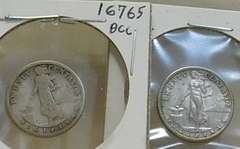 Philipenes: 1907 & 1944 Silver 20 cent, World War 2 era