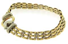 Outstanding 18kt Panther Link Bracelet with Fancy Clasp