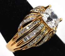 Extravagant CZ Ring in Vermeil