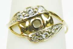 Vintage 10K Gold MOM Ring, Size 5.5