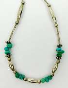 Vintage Native American Sterling Turquoise Necklace