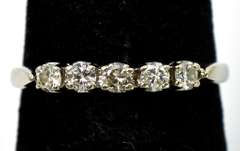 Sweet 5-Stone 1/5CTW Diamond Band in 14KT White Gold