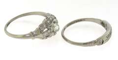 Dazzling Platinum Vintage Wedding Set