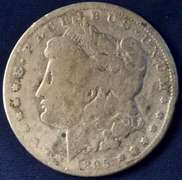 1895-O Morgan Silver Dollar. Well Circulated. Key Date.