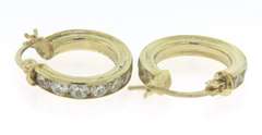 Favorite Yellow Gold Cubic Zirconia Hoop Earrings