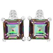 3 1/4 CARAT MYSTIC GEMSTONE 925 STERLING SILVER EARRINGS