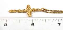 Ornate Filigree Cross Necklace in 14KT Yellow Gold