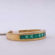 18kt Solid Yellow Gold & Emerald Band Ring