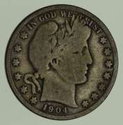 1904-S Barber Half Dollar - Circulated