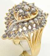 Amazing 4 CTW Diamond Cocktail Ring, 14k