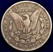 1891-CC Morgan Silver Dollar, Circulated.
