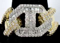 Glitzy Diamond Ring in Two Tone Gold