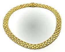 Wide and Dramatic 14K 18" Stampato Necklace