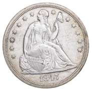 1847 Seated Liberty Silver Dollar
