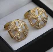 Handsome Pair Jeweled Style Cufflinks By Carelli