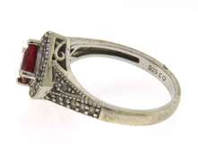 Lot of 2 Sterling Silver Cubic Zirconia Rings