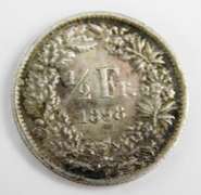 1898 Helvetta 1/2 FR Silver Coin