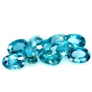 Brilliant 7.25ct sky blue Zircon set
