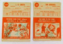 2 Topps 1963 Football Cards