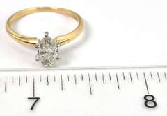 Amazing 0.67CT Marquise-Cut Diamond Ring in 14KT Yellow Gold