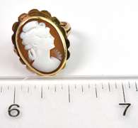 Lilliputian Cameo Ring in Yellow Gold, Size 2-3/4