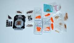 Assorted Lot of Swarovski Crystal Beads in Smoke and Topaz Tones