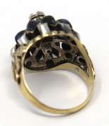 Beautiful Yellow Gold Thai Sapphire Princess Ring