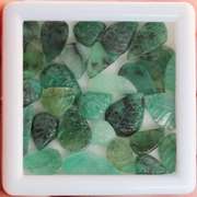 Fantastic 45.5ct collection of leaf cut Emeralds