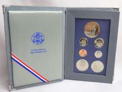 1986 US 6 Coin Constitution Prestige Set Box