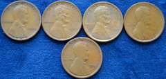 Lot Of Key And Semi Key Date Wheat Cents.