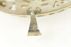 Sterling Silver Peruvian Chrysocolla Alpaca Statement Pendant/Pin