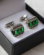 Golden color Jeweled Style Cufflinks By Carelli