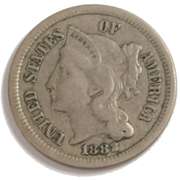 Tougher 1882 3 Cent Nickel