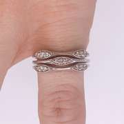 14kt Solid White Gold & Diamond Ring